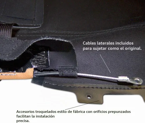 Vista 4 de Techo para convertible Toyota MR2 hecho de tela Haartz Stayfast con ventana de vidrio climatizado, Negro