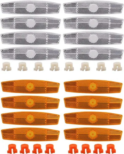 Vista 4 de NUEAYMS Reflector de radios para bicicleta de montaña, 8 piezas, llantas de acero en forma de pez, reflectores de radios, llantas de rueda