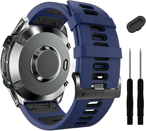 Vista 24 de ZPJPPLX Correa Quickfit de 0.866 pulgadas compatible con Garmin Fenix 8/7/6 epix Pro, correa de silicona para Fenix E/5 Plus/5/tactix quatix 8 7