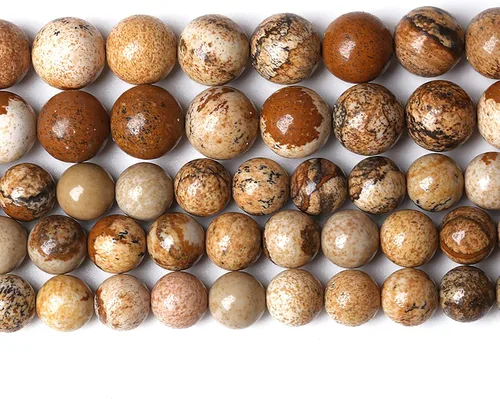 Vista 23 de 100 cuentas de piedra multicolor natural de 0.236 pulgadas (0.236 in), cuentas espaciadoras sueltas redondas para hacer pulseras, collares, aretes
