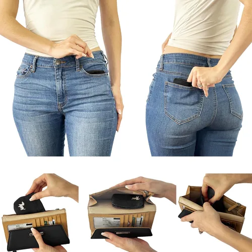 Vista 5 de Bolsa para golosinas para perros extra pequeña Swaggly – Bolsa de golosinas para perros con bolsillo magnético delgado para caminar y entrenar