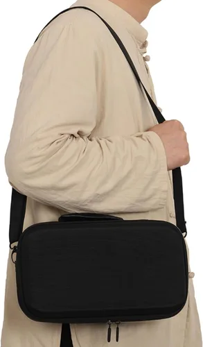 Vista 6 de Funda de transporte para JBL Charge 6 con altavoz Bluetooth, bolsa de almacenamiento portátil con correa para el hombro (todo negro)