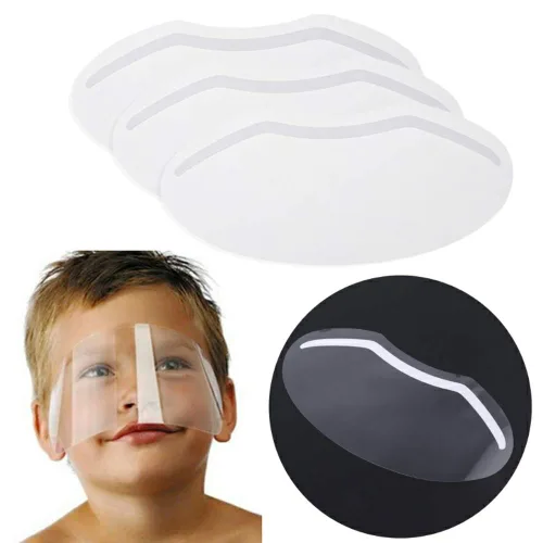 Vista 2 de Protector facial desechable transparente, para ducha, corte de pelo, laca y extensiones de pestañas, para cirugía de párpados y cejas, cuidado