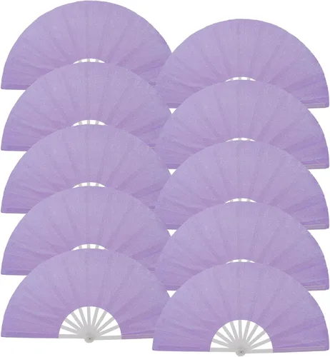 Vista 37 de 10 ventiladores plegables grandes de mano para hombres y mujeres, abanicos decorativos plegables, accesorios rave, utilizado para bailes, fiestas
