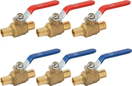 Vista 14 de SUNGATOR 1 paquete de válvulas Pex de 1 pulgada, válvula de bola Pex de latón de puerto completo válvula de cierre de cuarto de vuelta, ASTM F1807