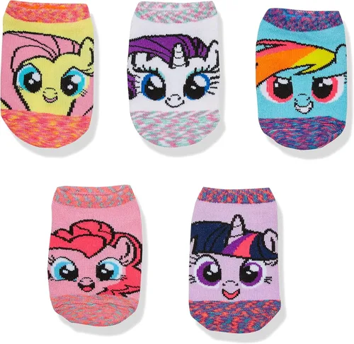 Vista 2 de My Little Pony Girls' 5 Pack No Show Socks