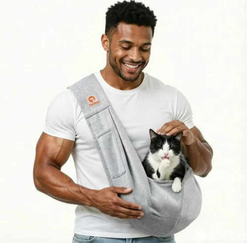 Vista 28 de TOMKAS - Transportador de perros estilo canguro para perros pequeños (negro, para mascotas de 2 a 7 libras)