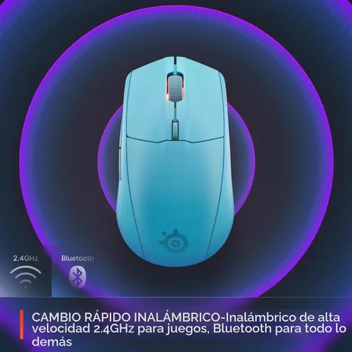 Vista 3 de SteelSeries Ratón inalámbrico Rival 3 Gen 2 para juegos - 2.4 GHz y Bluetooth - Sensor óptico TrueMove Air de 18000 DPI - Durabilidad de 60 millones