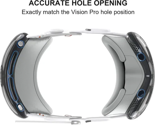 Vista 7 de for Vision Pro Case Clear Soft Protective Cover for Vision Pro VR TPU Anti-Scratch Case Shockproof Waterproof Cover for Apple Vision Pro VR Glasses