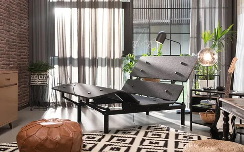 Vista 5 de Stratiform Cosmo Sydney - Base de cama ajustable Diseño minimalista, eficiencia de espacio, comodidad ergonómica, bloqueo infantil