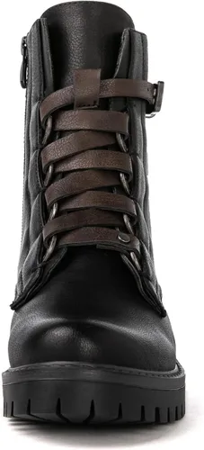 Vista 4 de GLOBALWIN Women's Combat Boots Lace Up Boots For Women Ankle Booties For Women Low Heel