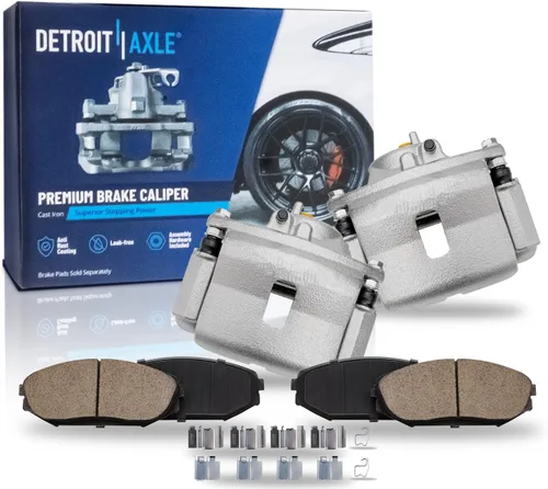 Vista 31 de Detroit Axle - Pastillas de freno para Ford F-150 99-03, 02 Lincoln Blackwood, Pastillas de freno de cerámica delanteras y traseras con repuesto