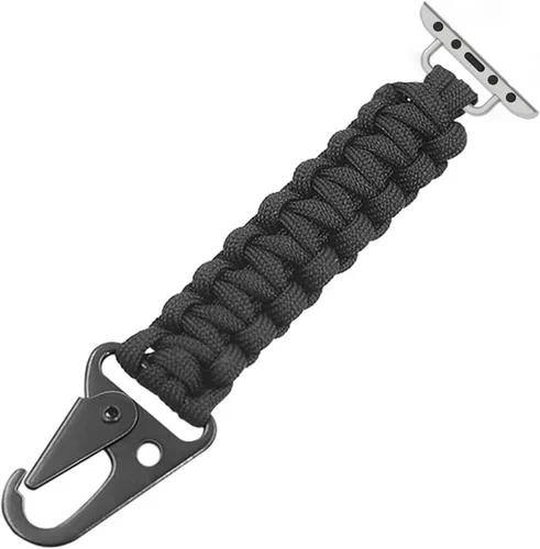 Vista 3 de Llavero de cuerda de paracaídas compatible con correa trenzada militar Apple Watch Fob