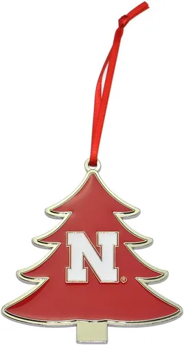 Vista 17 de Alabama Crimson Tide Circle Logo Árbol en forma de adorno de Navidad de metal