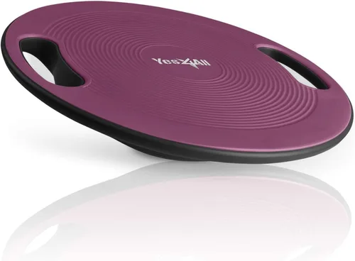 Vista 7 de Yes4All Wobble Balance Board, Plastic Stability Trainer with Handles for Standing Desk, Core Training & Home Gym Workout