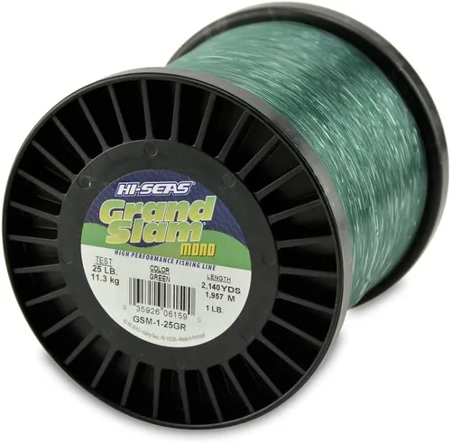 Vista 18 de Sedal de Pesca de Monofilamento HI-SEAS Grand Slam - Fuerte y Resistente a la Abrasión en Transparente, Rosa, Verde, Azul Ahumado, Amarillo Amarillo
