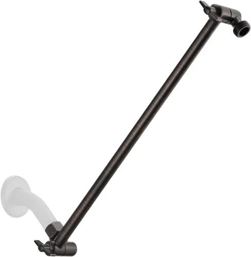 Vista 13 de Brazo de extensión para cabezal de ducha ajustable de 5 pulgadas, con tornillo de fijación con seguro, de latón cromado con ángulo ajustable