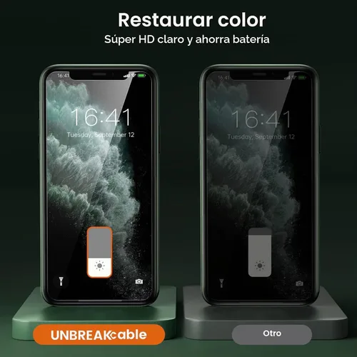 Vista 5 de UNBREAKcable Paquete de 2 protectores de pantalla de privacidad para iPhone 11 Pro Max/Xs Max, vidrio templado inastillable