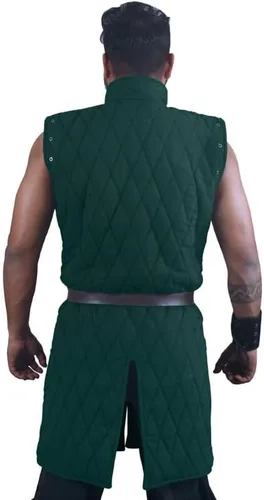 Vista 3 de THE MEDIEVALS Gambeson - Abrigo acolchado grueso y tejido de algodón de Armadura
