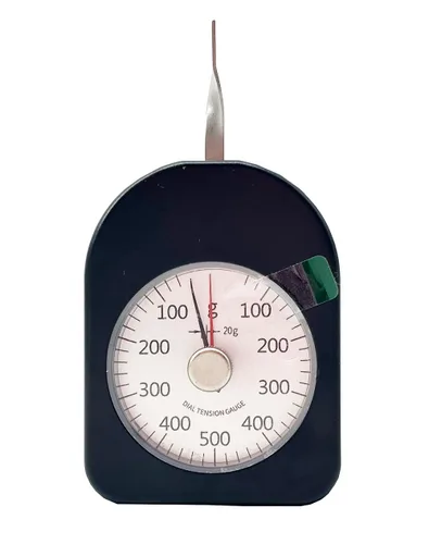 Vista 2 de Medidor de tensión de marcado Medidor de tensión Probador de doble aguja con valor de medición máximo 17.64 oz