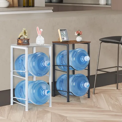 Vista 7 de LIANTRAL Organizador de Botellas de Agua de 5 Galones con Estante de Almacenamiento, Soporte para Jarra de Agua, Estante para Jarra de Agua, Soporte