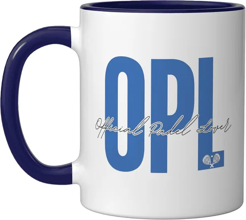 Vista 5 de OPL Official Padel Lover Ceramic Mug, Pink/White, 15oz Rosa/blanco