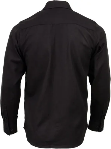 Vista 2 de Milwaukee Leather MNG11655 - Camisa de franela de algodón de manga larga negra sólida para hombre