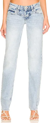Vista 2 de Free People Shelby Boyfriend Jeans para mujer, color azul pájaro