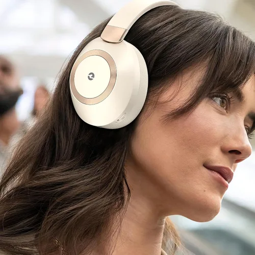 Vista 7 de Audífonos con cancelación activa de ruido, 100 horas de reproducción, auriculares Bluetooth inalámbricos, auriculares Bluetooth con micrófono