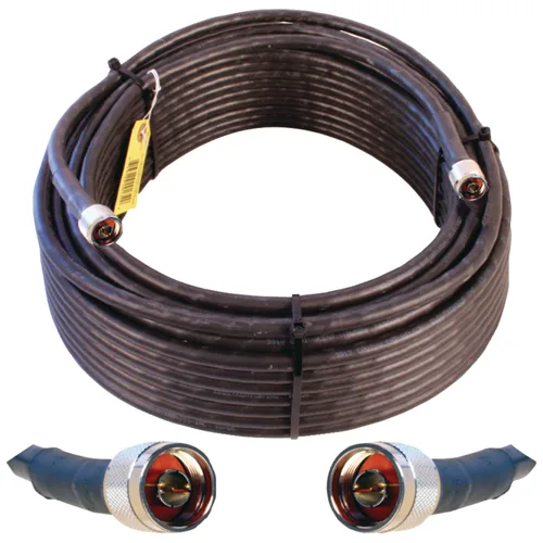 Vista 2 de WILSON ELECTRONICS WSN952330 Cable coaxial de pérdida ultra baja de 30 pies, cable coaxial negro de baja pérdida de 30 pies