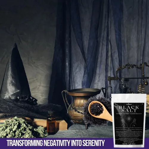 Vista 5 de Yerbero - Sal negra para protección, suministros esenciales de Wiccan y brujería para rituales, hechizos y purificación - Sal Negra premium