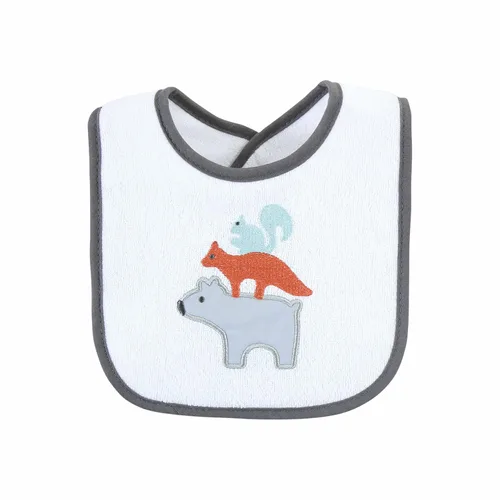 Vista 5 de Baberos Hudson Baby unisex de tela de toalla de algodón con relleno de fibra, Tamaño único Niño Gris Bosque