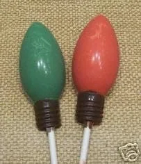 Vista 2 de Molde de piruleta de caramelo de chocolate con bombilla de Navidad