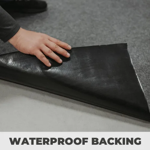 Vista 5 de Alfombrillas multiusos resistentes para garaje, juego de 2 rollos extra grandes (49.2 x 234 pulgadas cada uno), protección de suelo antideslizante