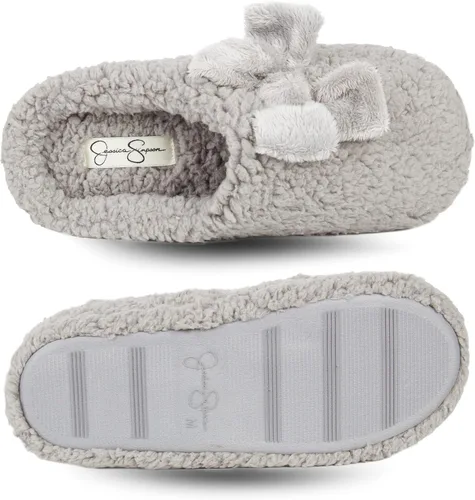Vista 6 de Jessica Simpson Women's Plush Marshmallow Slide on House Slipper Clog with Memory Foam