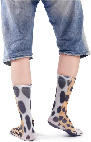 Vista 4 de Regalos de San Valentín para él, ella, hombres y mujeres, divertidos calcetines con patas de animales, calcetines novedosos en 3D locos con patas
