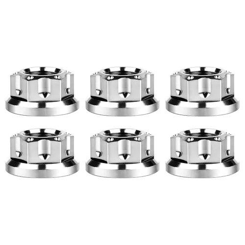 Vista 27 de Tuerca de perno de brida de titanio M6 M8 M10 M12 M14 M16 para bicicleta, motocicleta, eje trasero de automóvil, accesorios de modificación