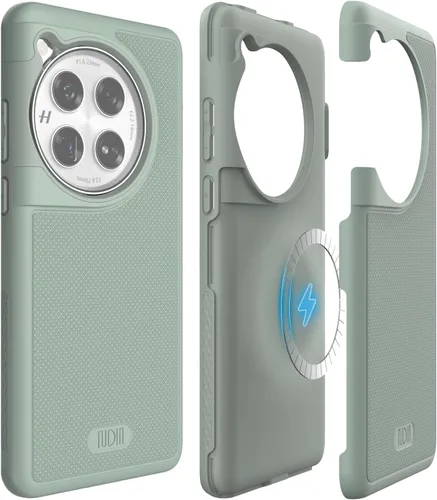 Vista 19 de TUDIA DualShield Grip - Funda protectora para OnePlus 11 5G (2023), MergeGrip, de doble capa, a prueba de golpes, delgada, de grado militar, Verde