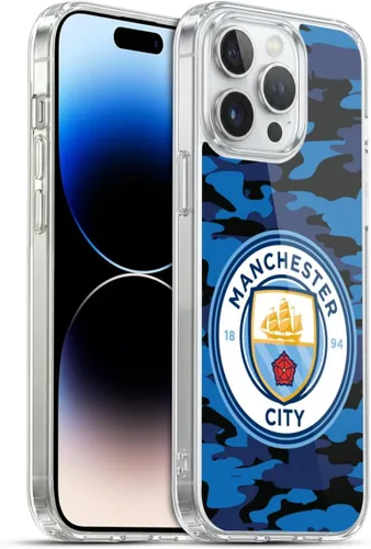 Vista 95 de Head Case Designs Funda de gel con licencia oficial del Manchester City Man City FC Blue Moon Badge Camou [protección de grado militar] compatible