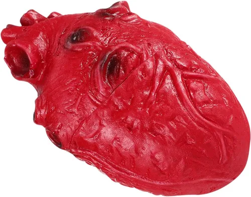 Vista 9 de PRETYZOOM Accesorio de corazón falso de Halloween, modelo de corazón de resina exprimible, parte del cuerpo humano sangriento de simulación