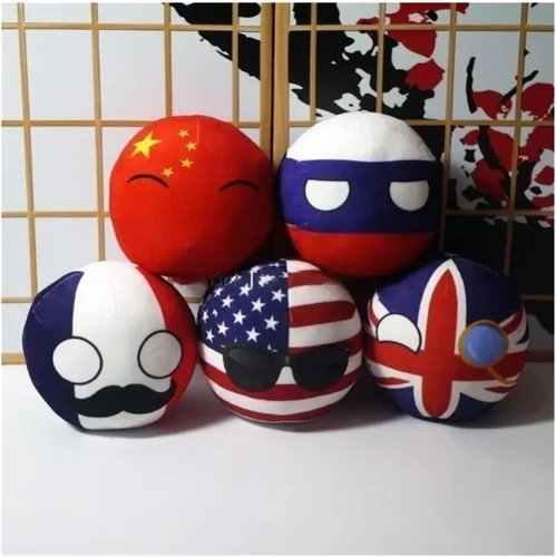 Vista 6 de 7.9 pulgadas, pelota de Polonia, Countryballs, Canadá, Reino Unido, Francia, baile de campo, decoraciones, cosplay de anime, juguetes de peluche