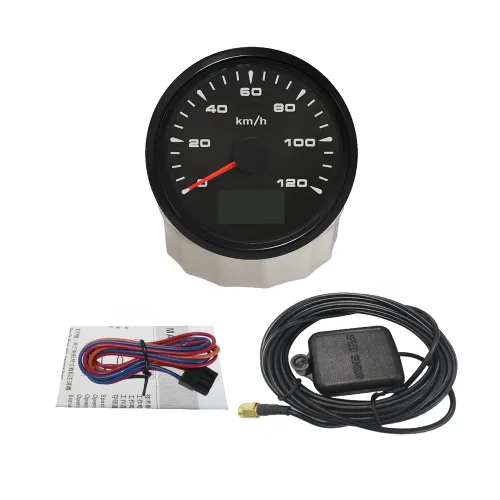 Vista 5 de ELING Universal 0-120KM/H Auto GPS Velocímetro Odómetro Velómetro con 8 diferentes retroiluminación 3.346 in 9-32V