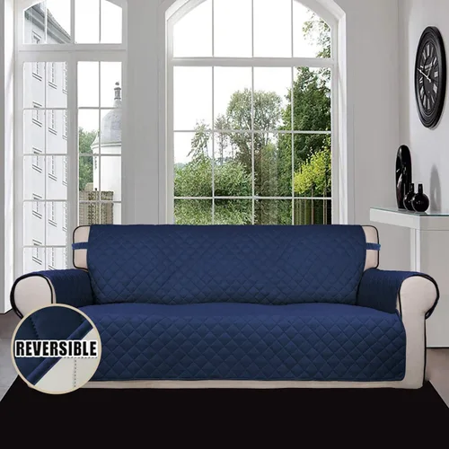 Vista 2 de Easy-Going - Funda reversible para sofá de 3 cojines, funda protectora de muebles, para perros y gatos, resistente al agua, con varillas de espuma