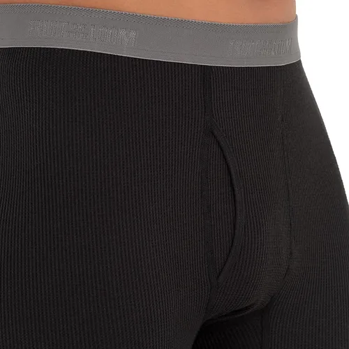 Vista 4 de Fruit of the Loom Mens Recycled Premium Waffle Thermal Underwear Long Johns Bottom 1 2 3 and 4 Packs