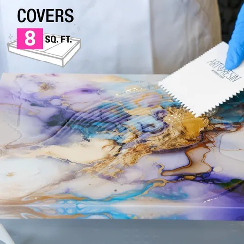 Vista 3 de Kit inicial de resina Epoxy no tóxica transparente ArtResin de 32 onzas
