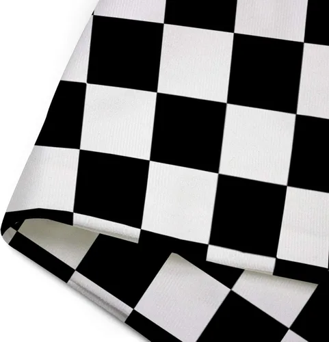 Vista 4 de Emvency Funda de almohada decorativa negra con diseño de cuadros de carreras de carreras, cuadradas, 16 x 16 pulgadas, color negro