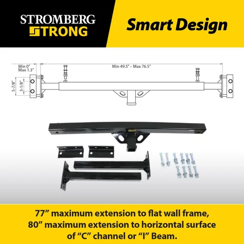 Vista 4 de Stromberg Carlson CC-300 - Enganche ajustable para accesorios – Receptor de enganche para portabicicletas y portaequipajes, ideal para la parte