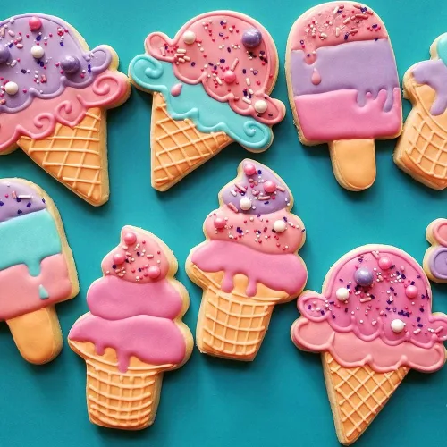 Vista 5 de Ann Clark Cookie Cutters Summer Fun - Juego de 3 cortadores de galletas hechos en los Estados Unidos, chanclas, gafas de sol, cono de helado