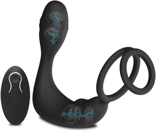 Vista 9 de Vibrador para principiantes con control remoto para hombres, vibrador anal de próstata vibrador de próstata juguete sexual para parejas