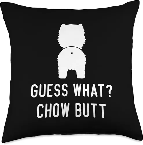 Vista 4 de Chow Chow Dog Shirts & Gifts Guess Butt Love - Almohada divertida para mujeres y hombres y mascotas, 16 x 16 pulgadas, multicolor